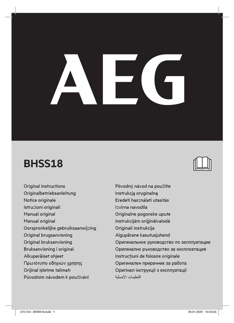 AEG BHSS18 User manual AEG BHSS18 User manual