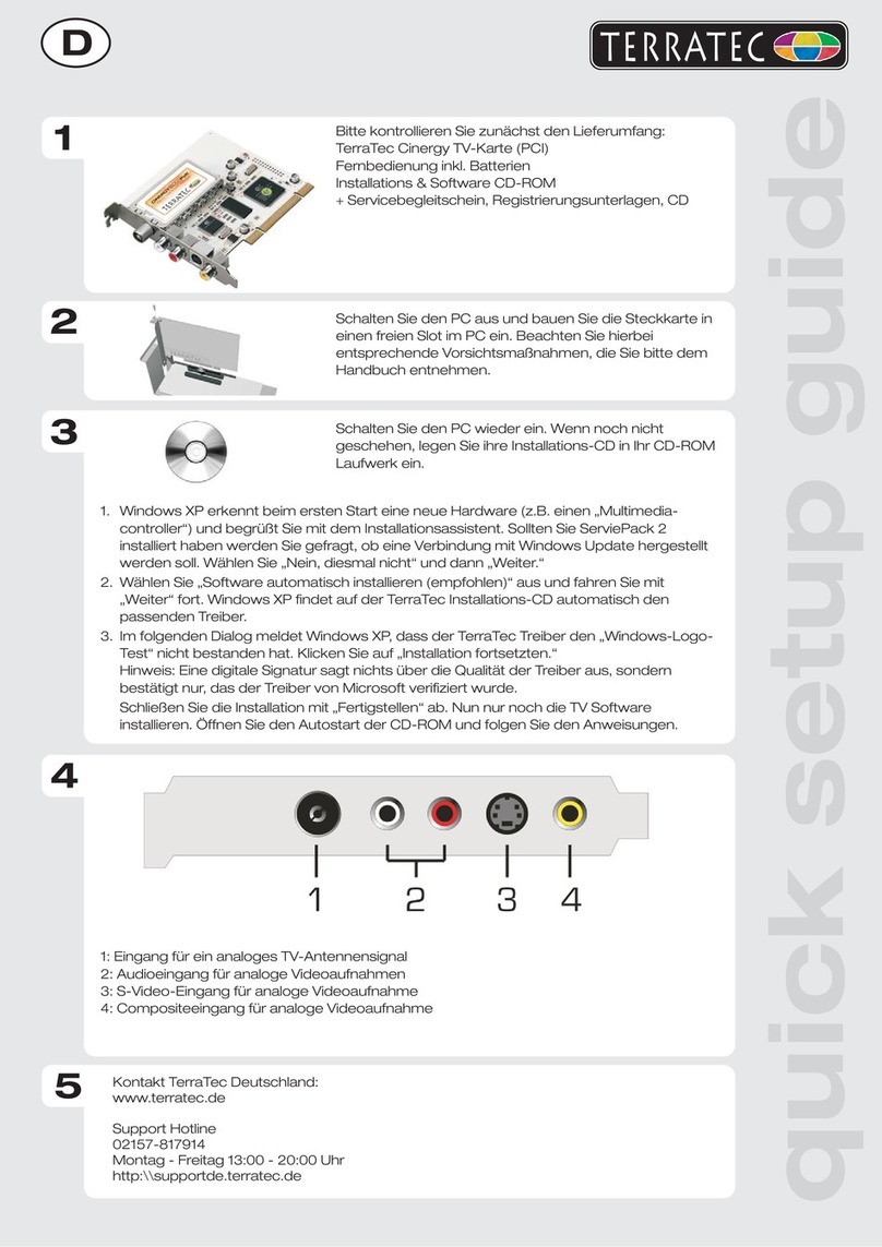 TerraTec Cinergy 800i PVR User manual