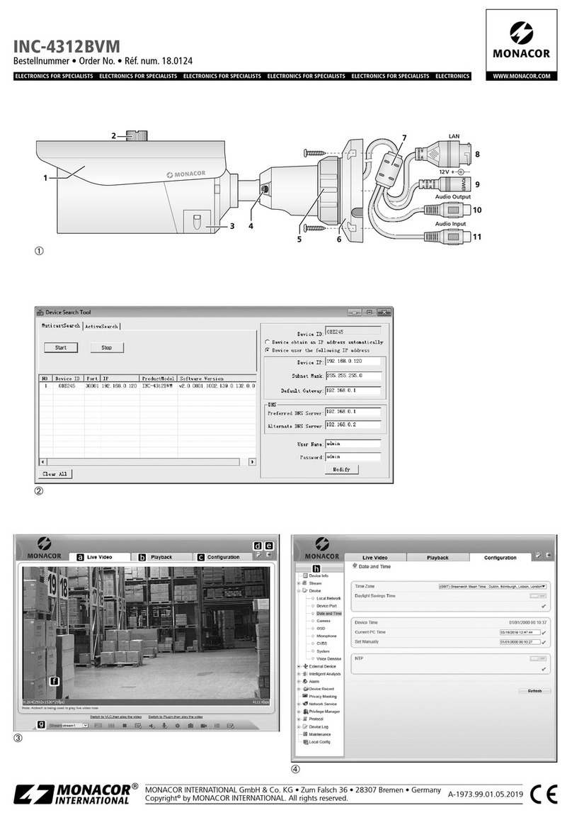 Monacor INC-4312BVM User manual
