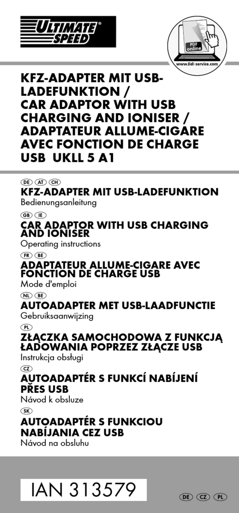 ULTIMATE SPEED UKLL 5 A1 User manual