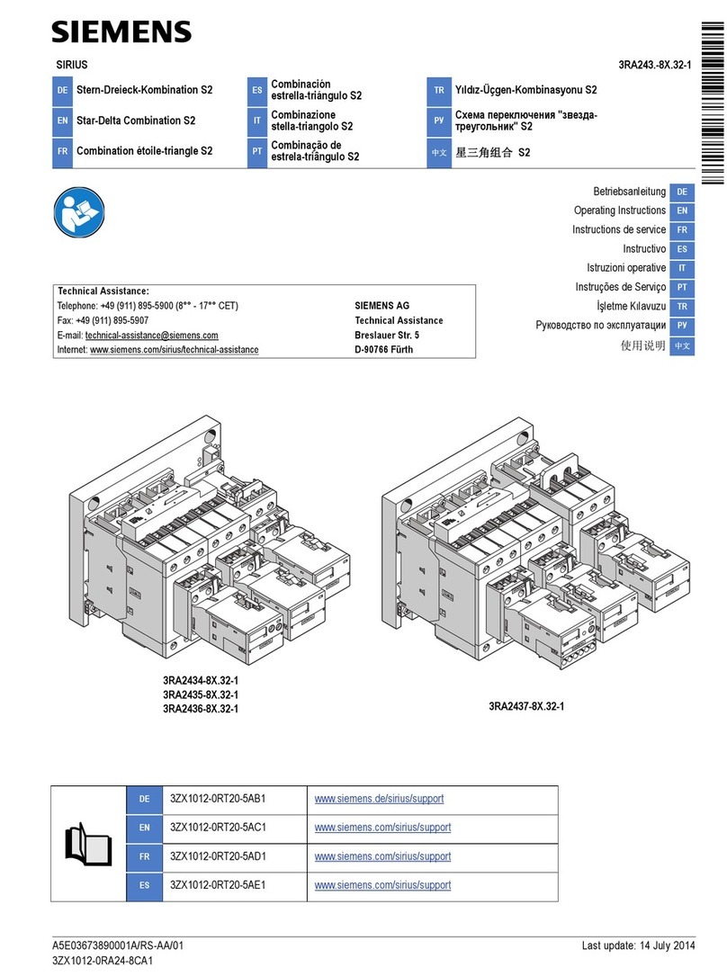 Siemens SIRIUS 3RA243-8X 32-1 Series User manual Siemens SIRIUS 3RA243-8X 32-1 Series User manual