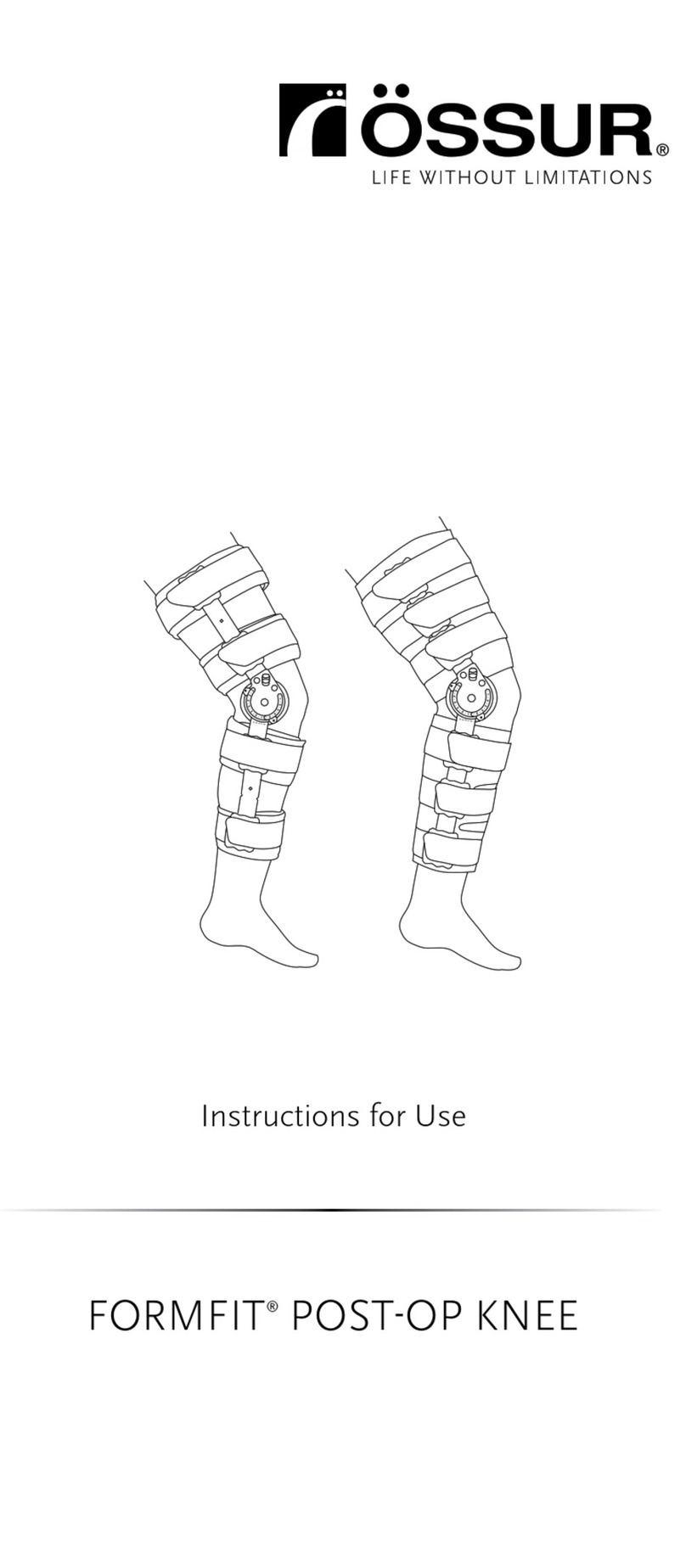 Ossur Formfit Post-Op Knee 24" Reg Instructions for use