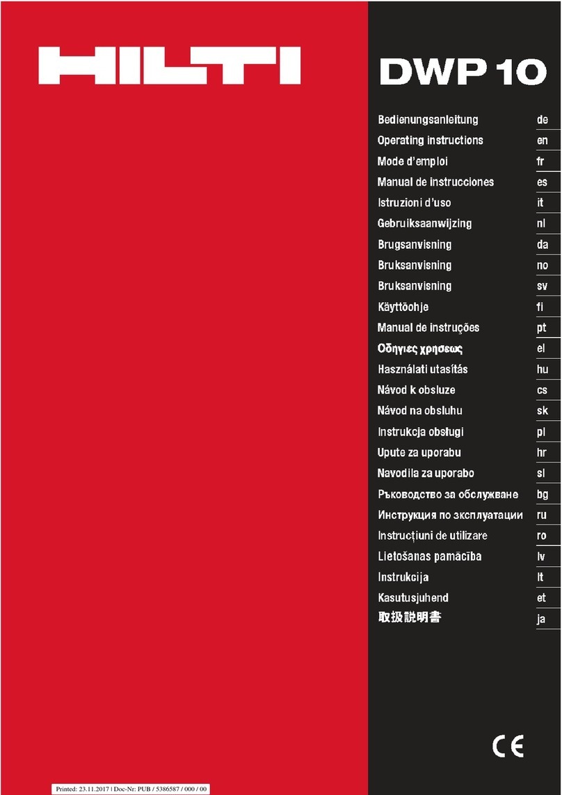 Hilti DWP 10 operating instructions