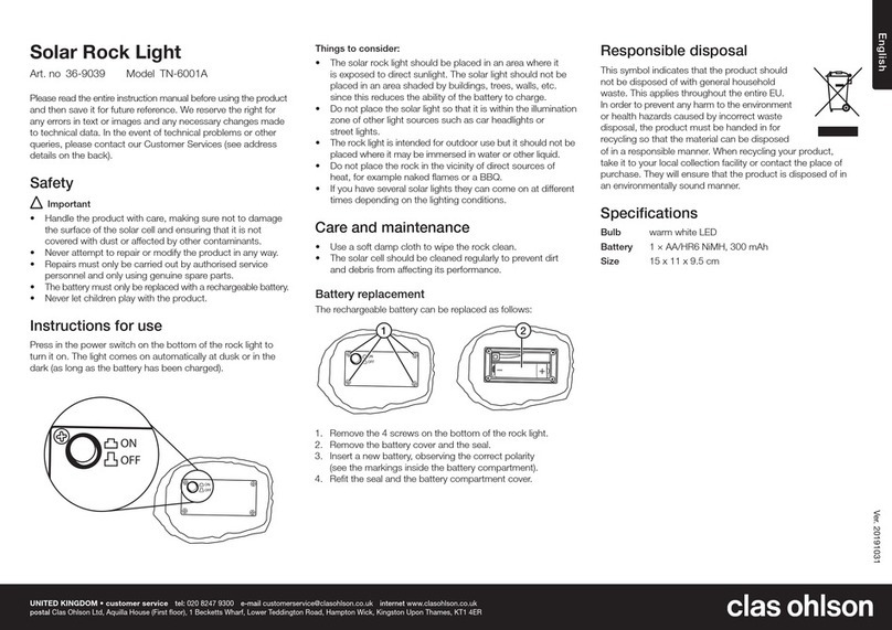 Clas Ohlson TN-6001A quick start guide