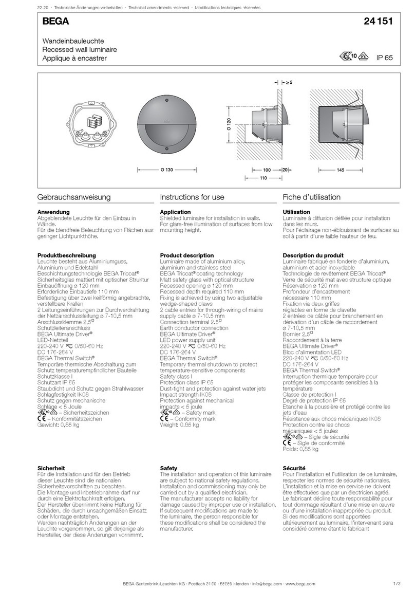 BEGA 24 151 User manual