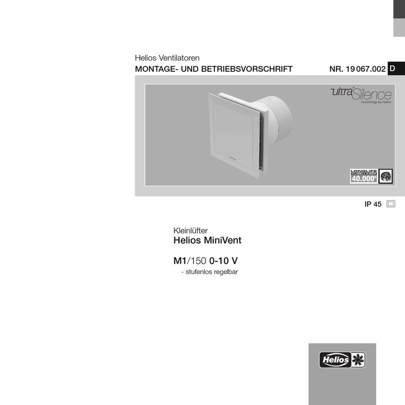 Helios MiniVent ultra Silence M1/150 0-10 V Installation and operating instructions