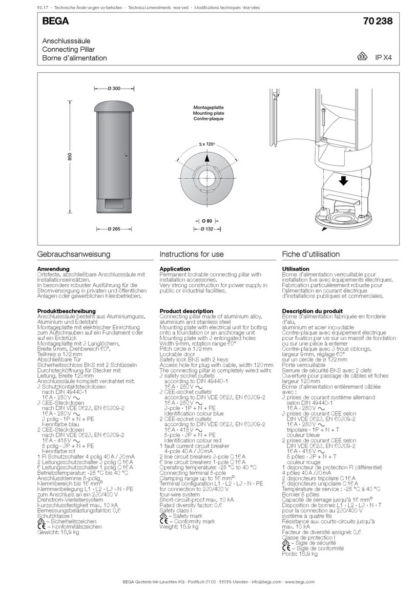 BEGA 70 238 Instructions for use