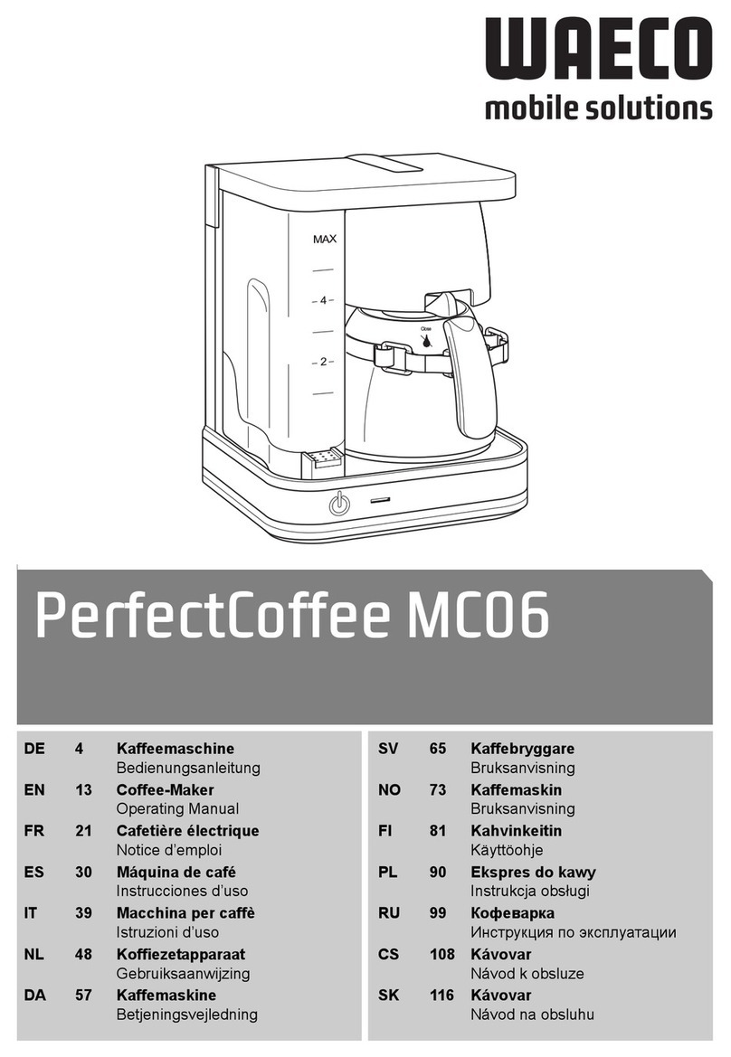 Waeco PerfectCoffee MC06 operating manual