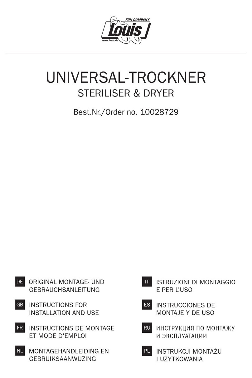 Louis 10028729 Instructions for installation and use