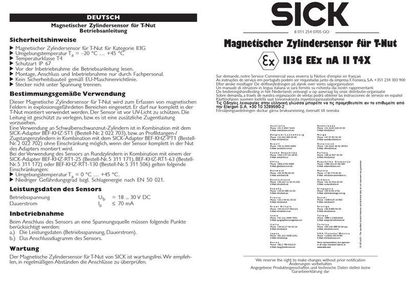 SICK MZT6-03VPS-KPX User manual