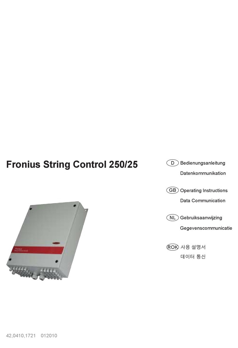 FRO­NIUS String Control 250/25 operating instructions