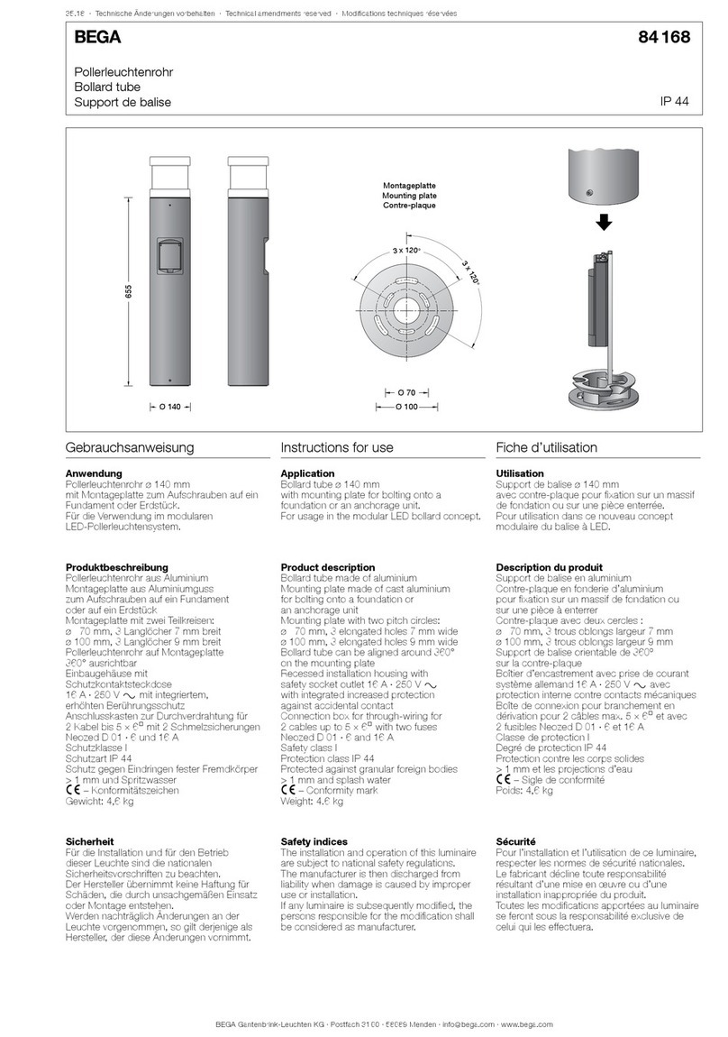 BEGA 84 168 Instructions for use