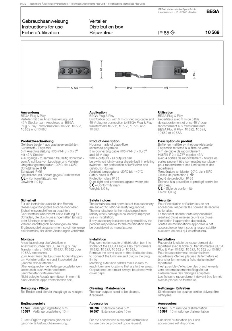 BEGA 10 569 Instructions for use
