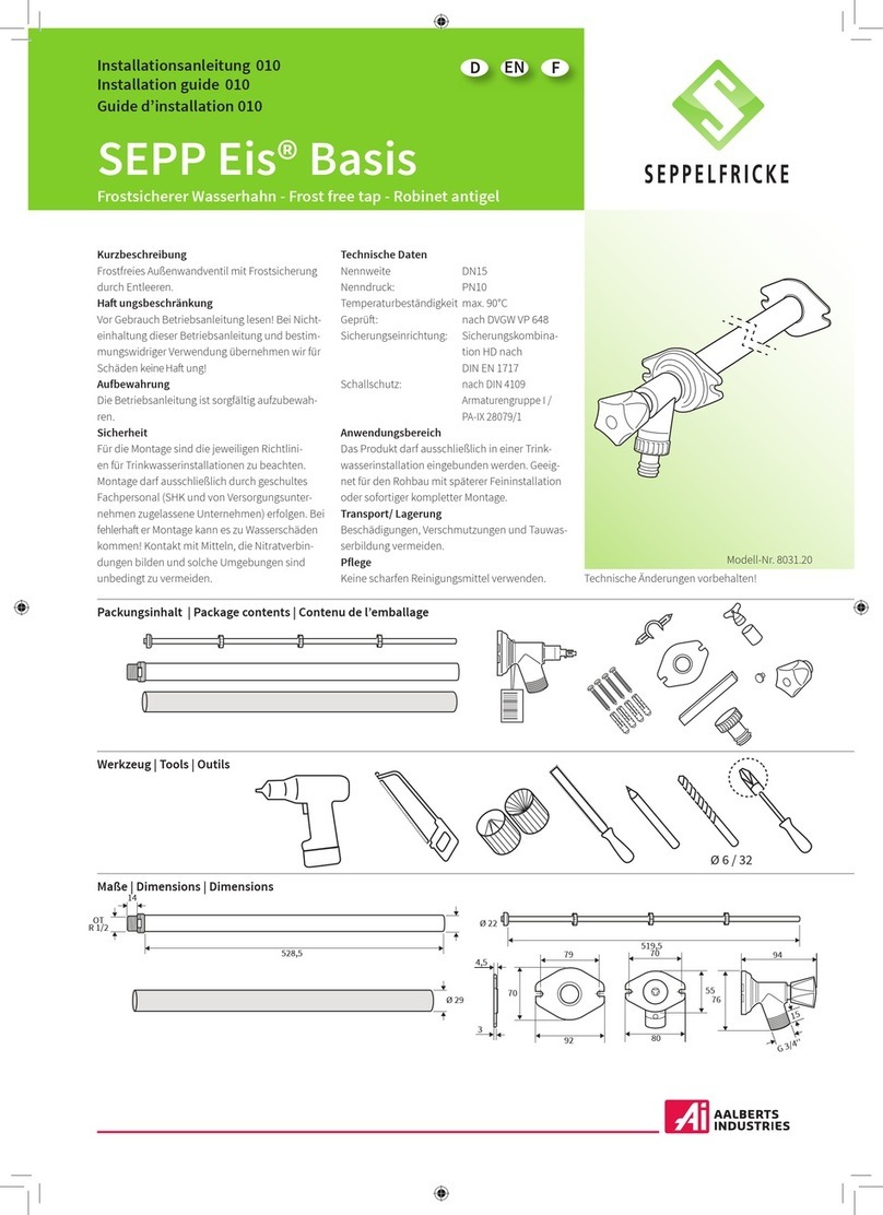 Aalberts industries Seppelfricke SEPP Eis Basis User manual