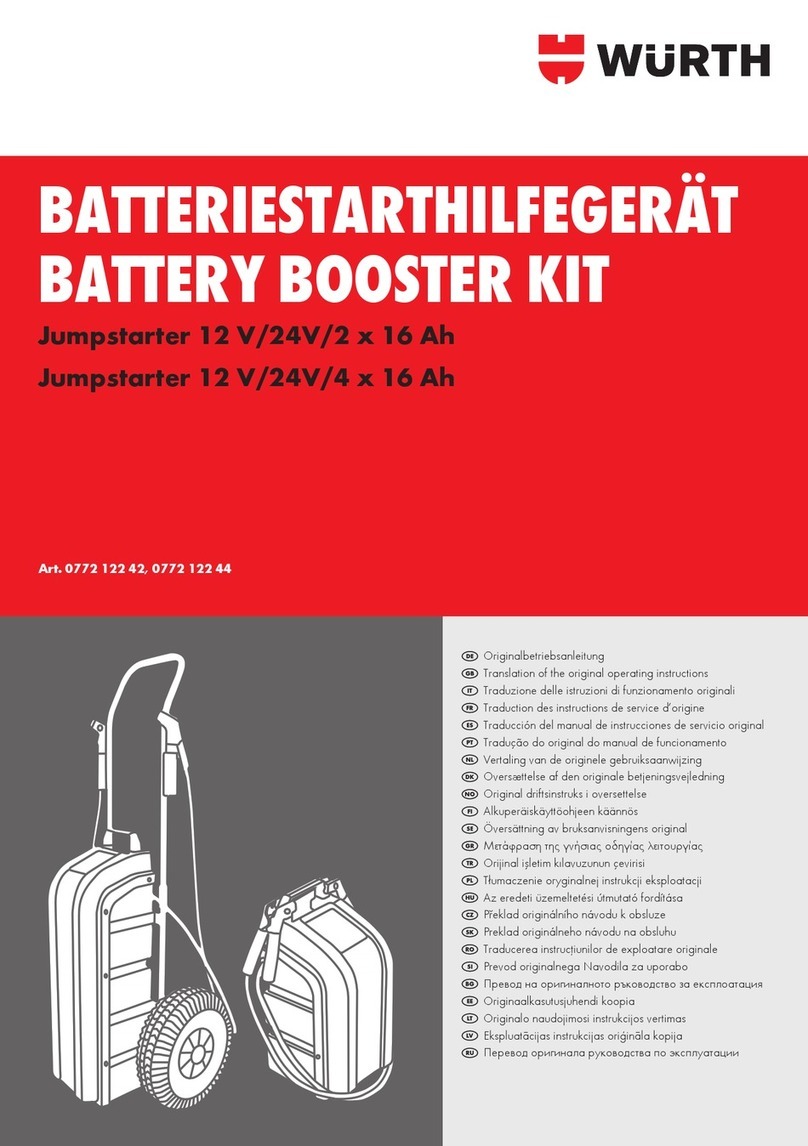 Würth 0772 122 42 Translation of the original operating instructions