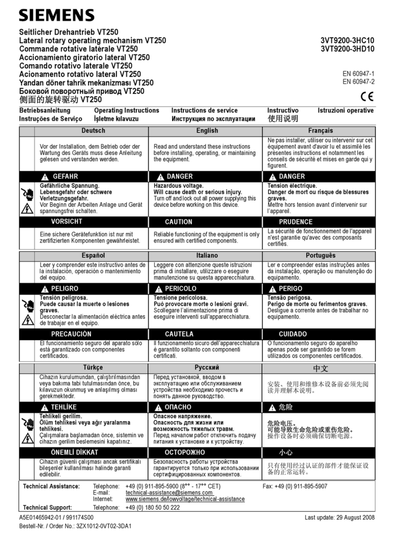 Siemens 3VT9200-3HC10 User manual
