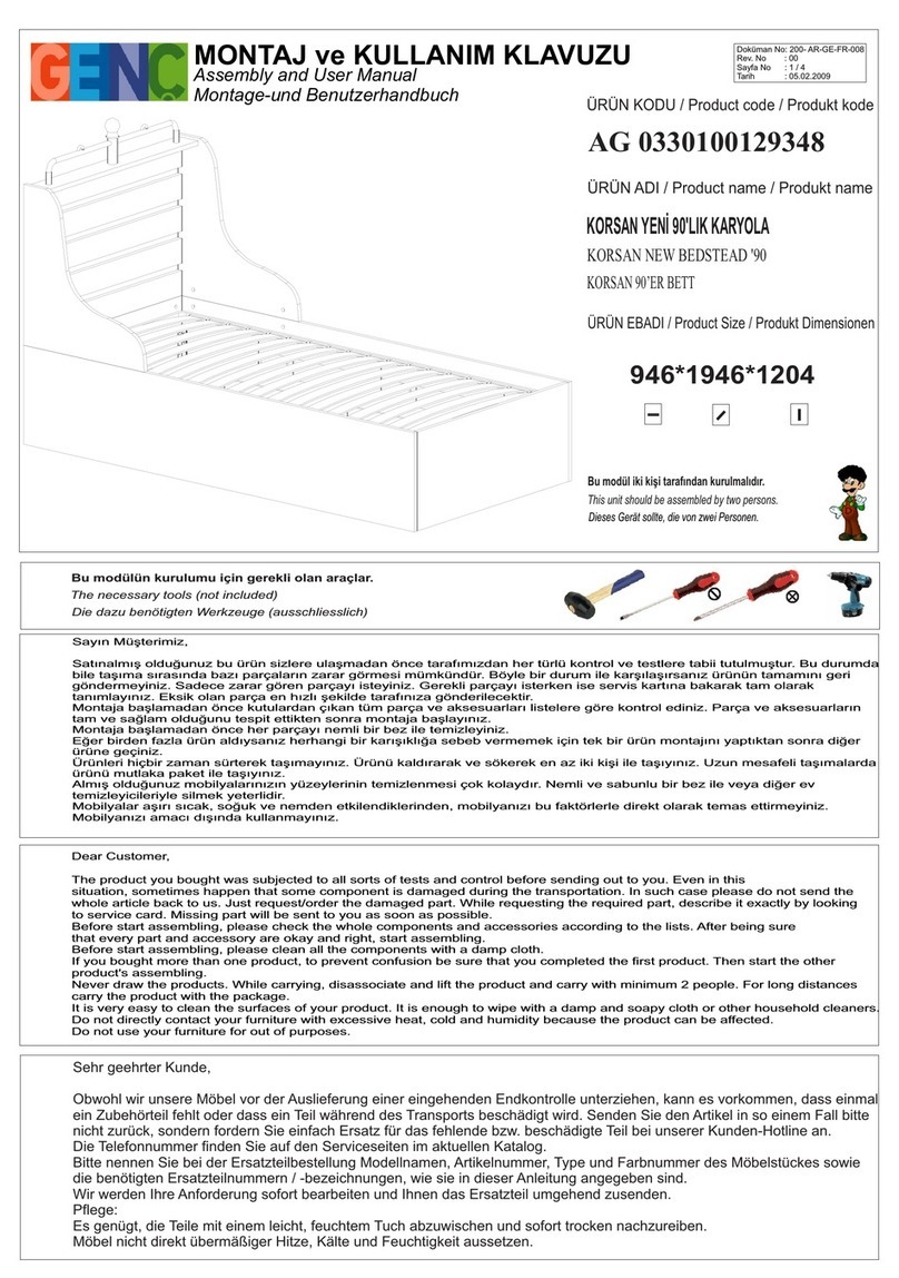 GENC AG 0330100129348 Assembly and user's manual GENC AG 0330100129348 Assembly and user's manual
