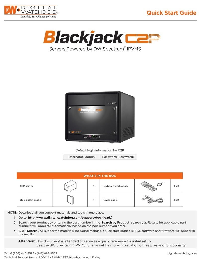 Digital Watchdog Blackjack C2P User manual