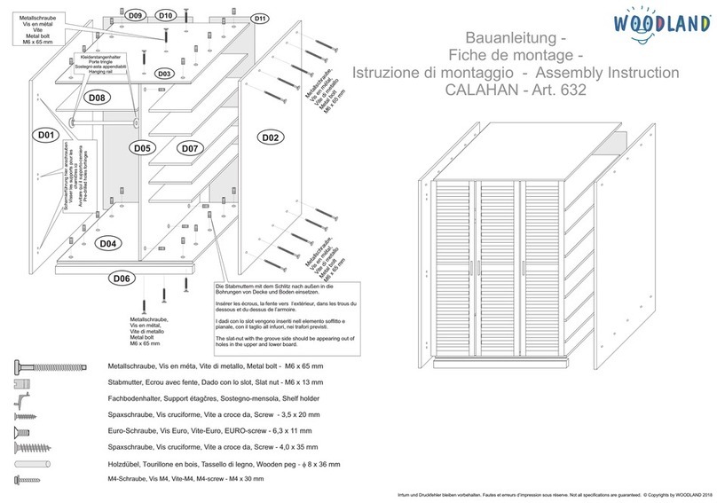 Woodland CALAHAN Assembly instruction Woodland CALAHAN Assembly instruction