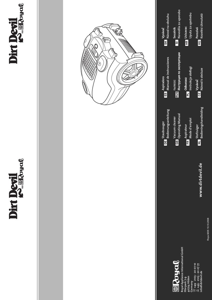 Royal Appliance International Dirt Devil M7110 operating manual
