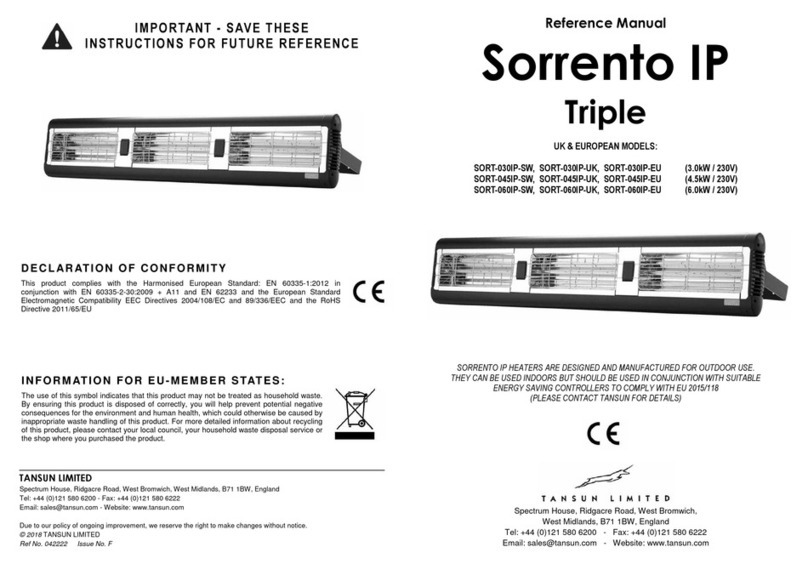 TANSUN LIMITED Sorrento IP Triple User manual