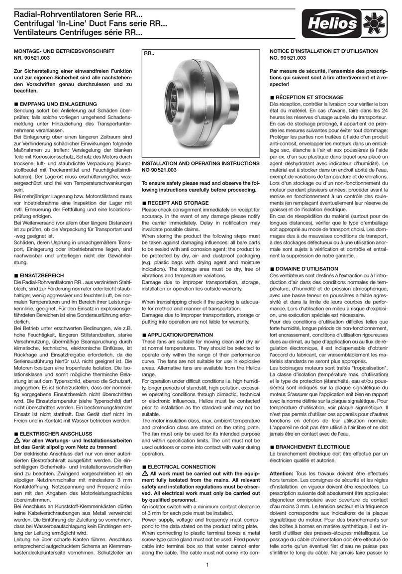 Helios RR 100 C User manual