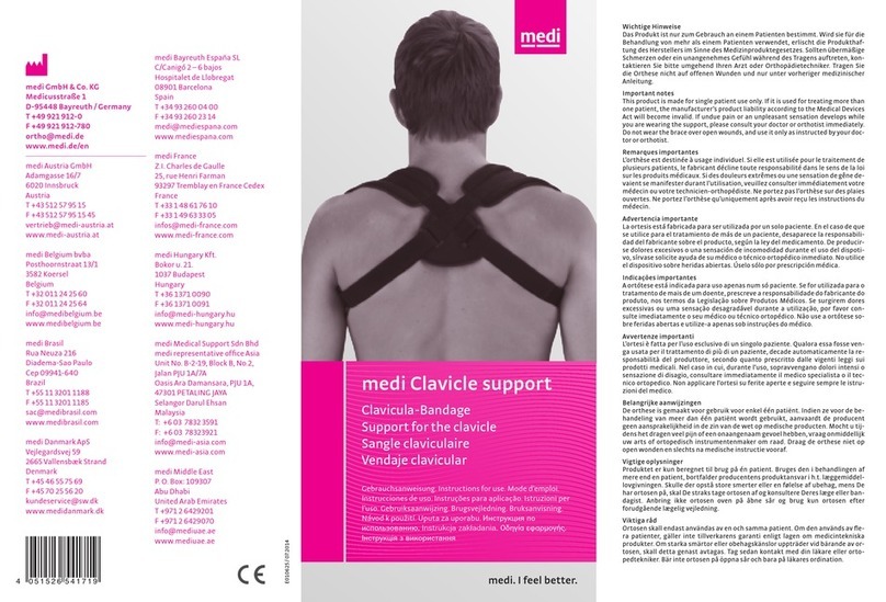 medi Clavicle support Instructions for use