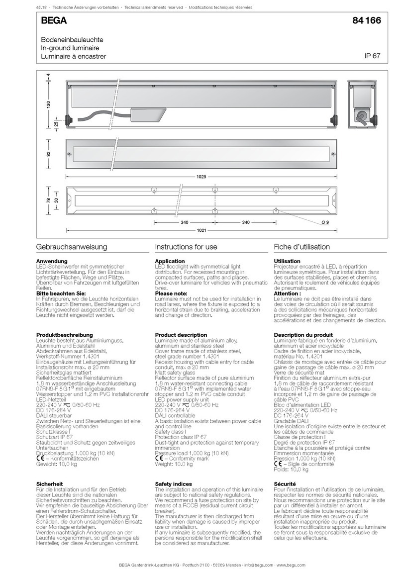 BEGA 84 166 Instructions for use