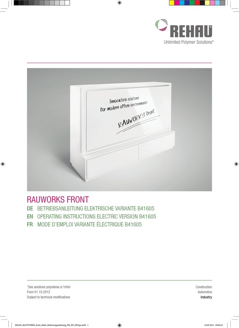 Rehau RAUWORKS FRONT operating instructions