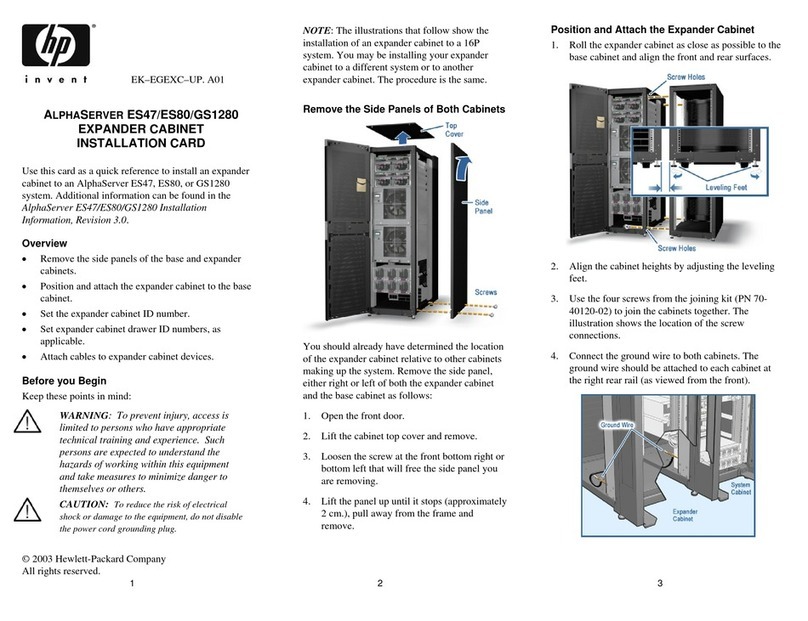 HP AlphaServer ES47 Installation Card