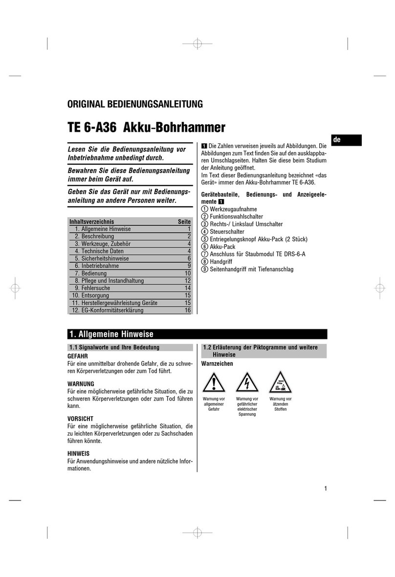 Hilti TE 6-A36 User manual Hilti TE 6-A36 User manual