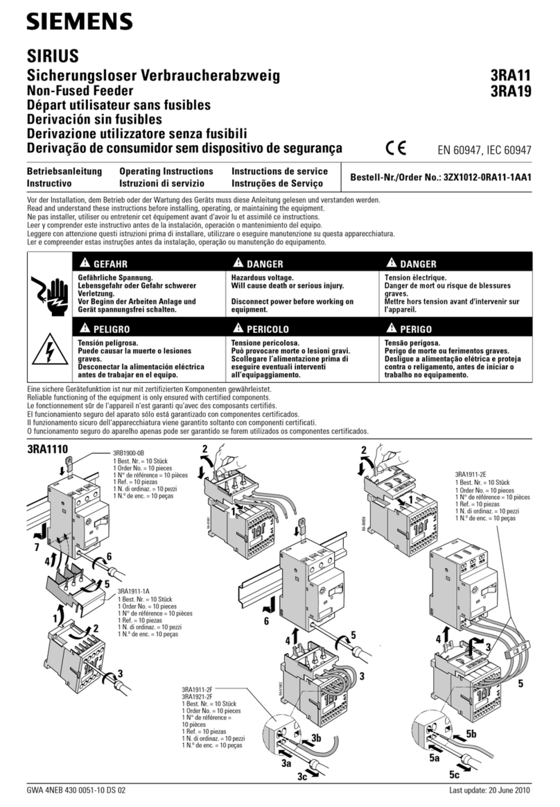 Siemens SIRIUS 3RA11 operating instructions