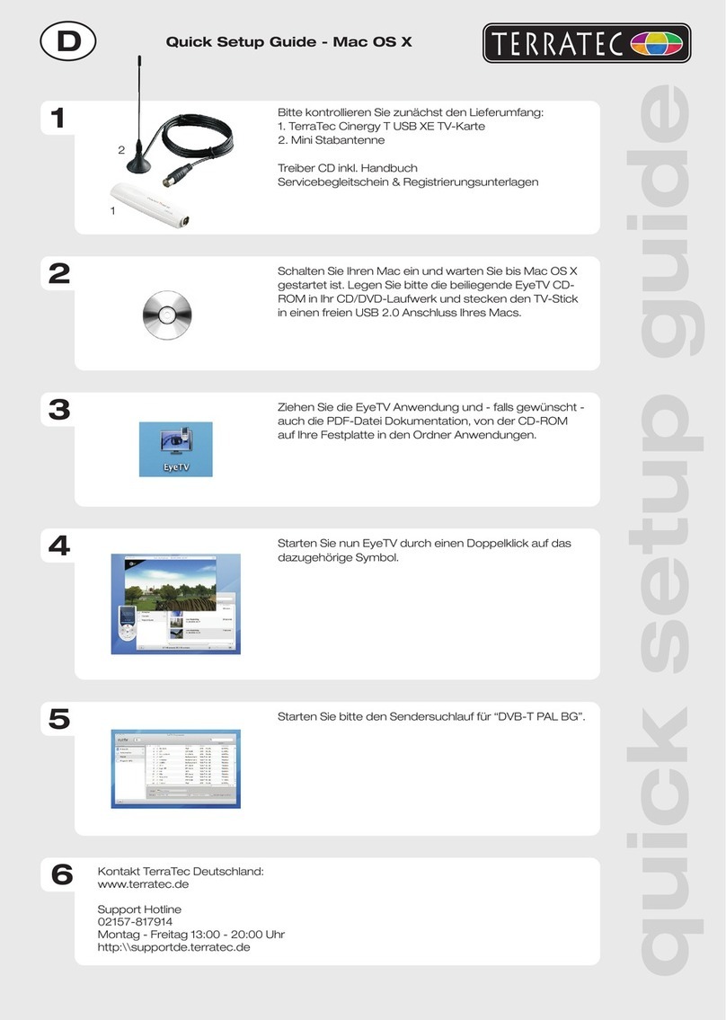 TerraTec Cinergy T USB XE User manual TerraTec Cinergy T USB XE User manual