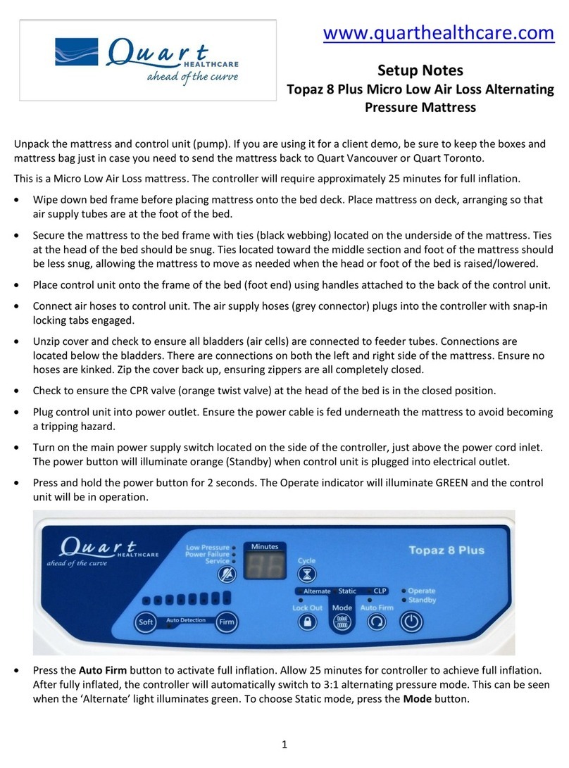 Quart Healthcare Topaz 8 Plus Setup Notes Quart Healthcare Topaz 8 Plus Setup Notes