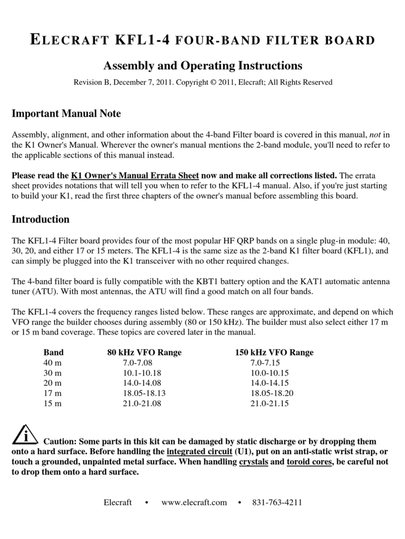 ELECRAFT KFL1-4 Assembly and operating instructions
