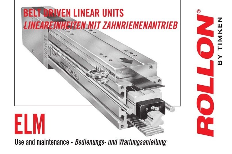 Timken ROLLON ELM Series Use and maintenance
