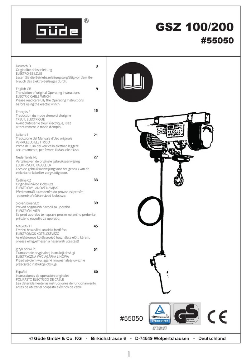 Gude GSZ 100 Translation of original operating instructions