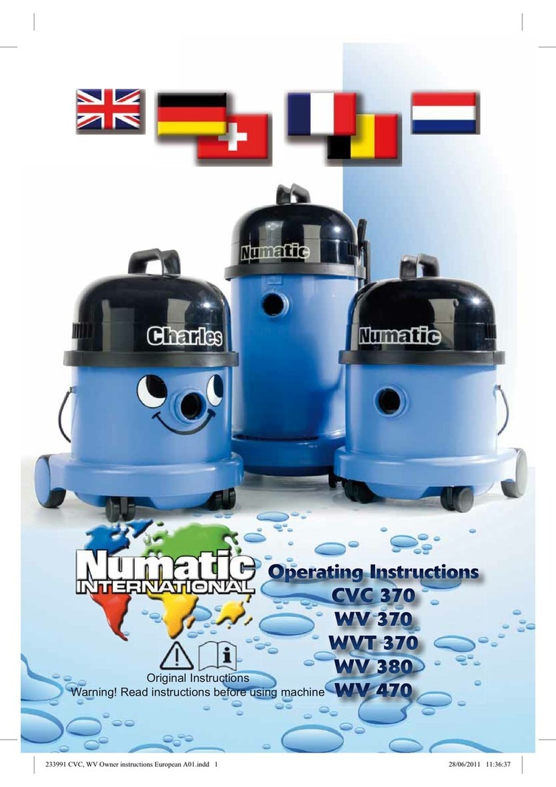 Numatic CVC 370 operating instructions