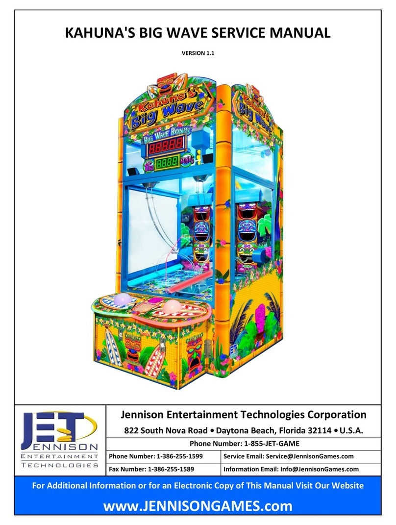 Jennison Entertainment Technologies Kahuna's Big Wave Service manual Jennison Entertainment Technologies Kahuna's Big Wave Service manual
