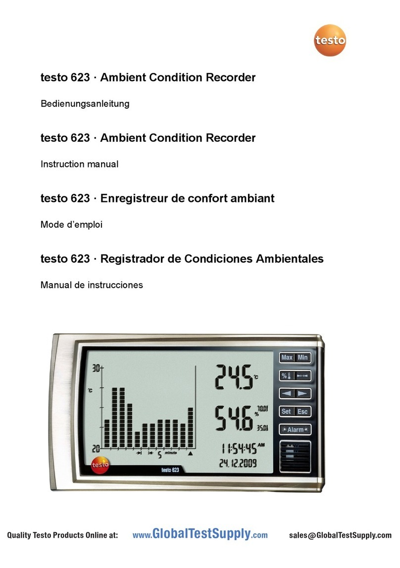 TESTO 623 instruction manual