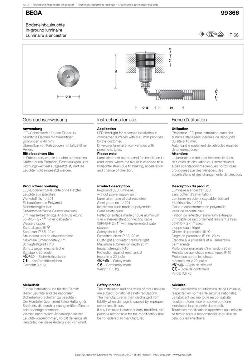 BEGA 99 366 Instructions for use