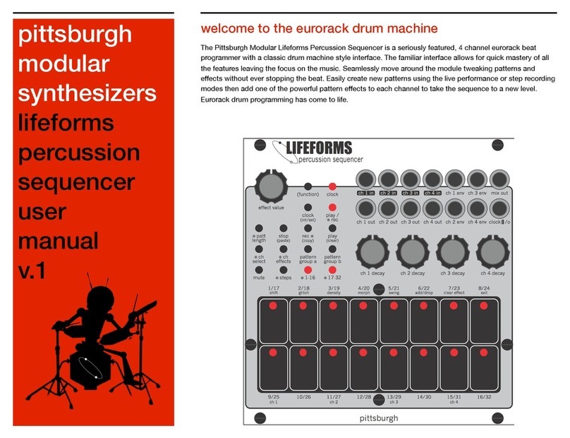 Pittsburgh Modular Lifeforms Percussion Sequencer User manual