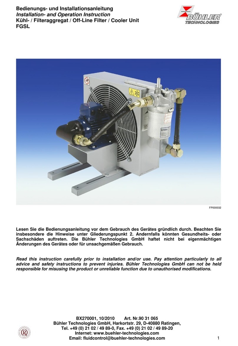 Bühler technologies FGSL Series Owner's manual