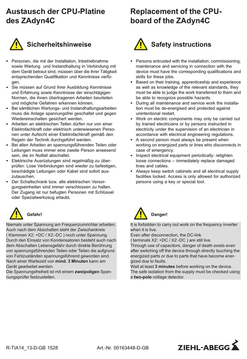 ZIEHL-ABEGG ZAdyn4C MRL Operating and safety instructions