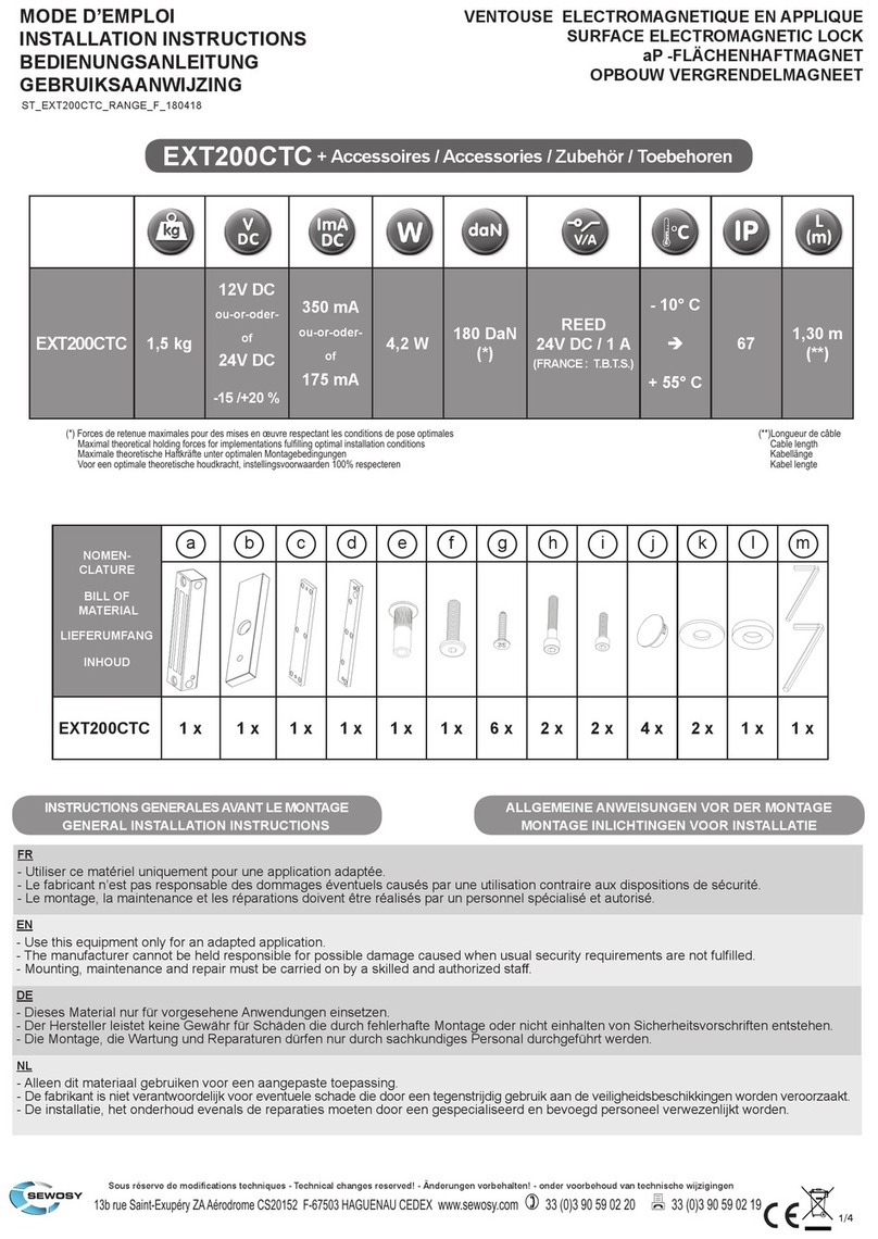 Sewosy EXT200CTC installation instructions