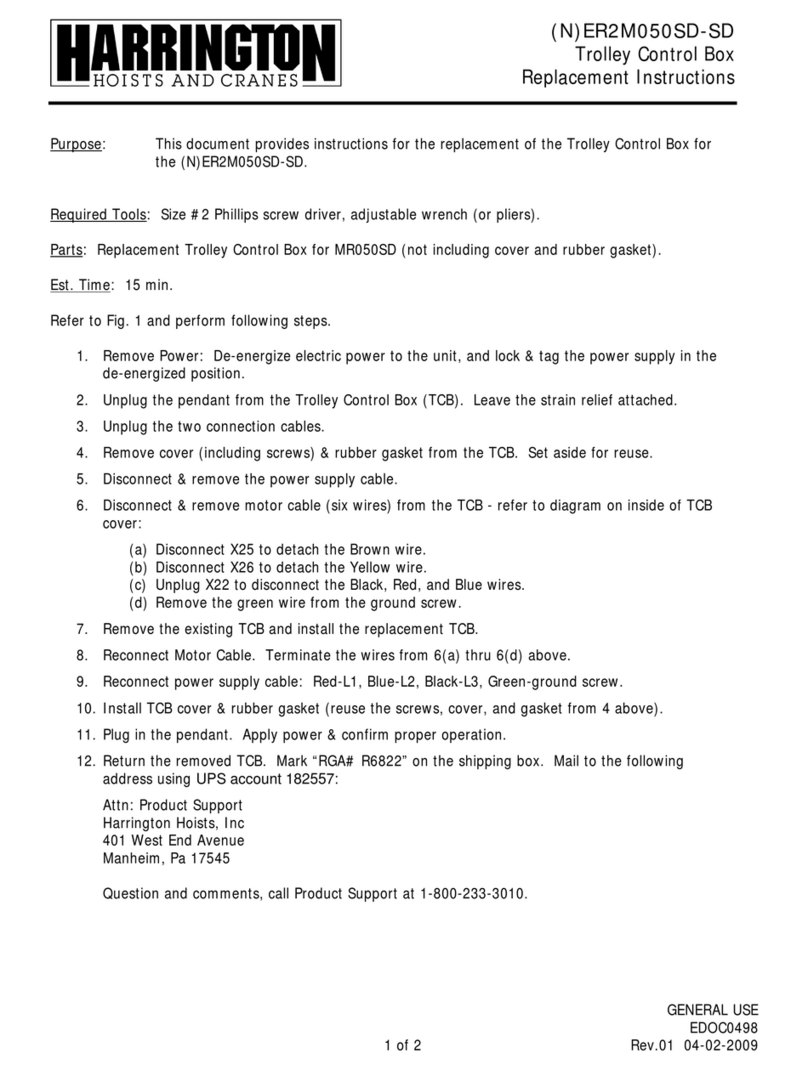 Harrington MR050SD Replacement instructions