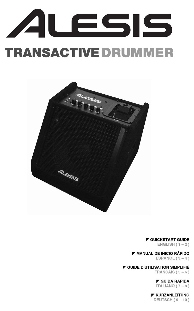 Alesis TransActive Drummer quick start guide