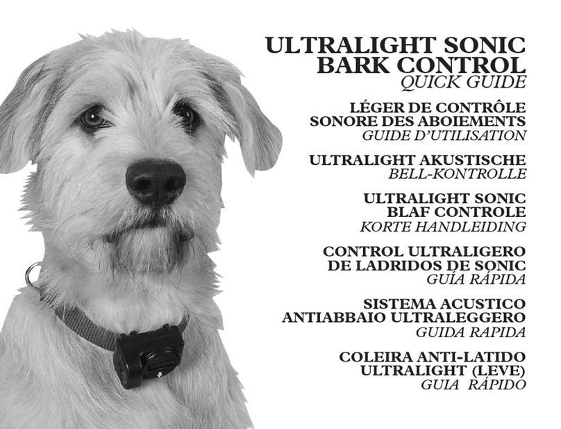 Petsafe ULTRALIGHT SONIC BARK CONTROL quick guide