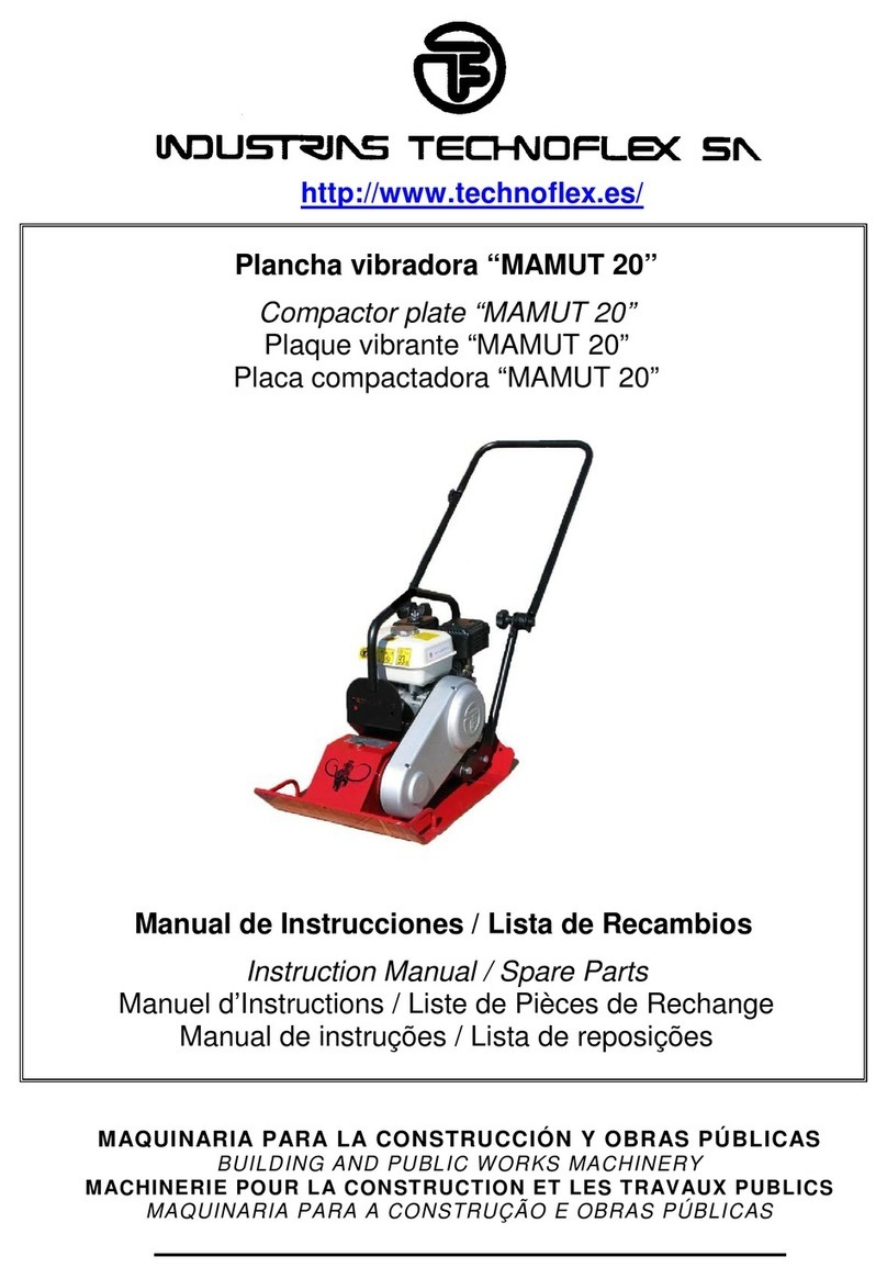 Technoflex MAMUT 20 Series Instruction Manual / Spare Parts