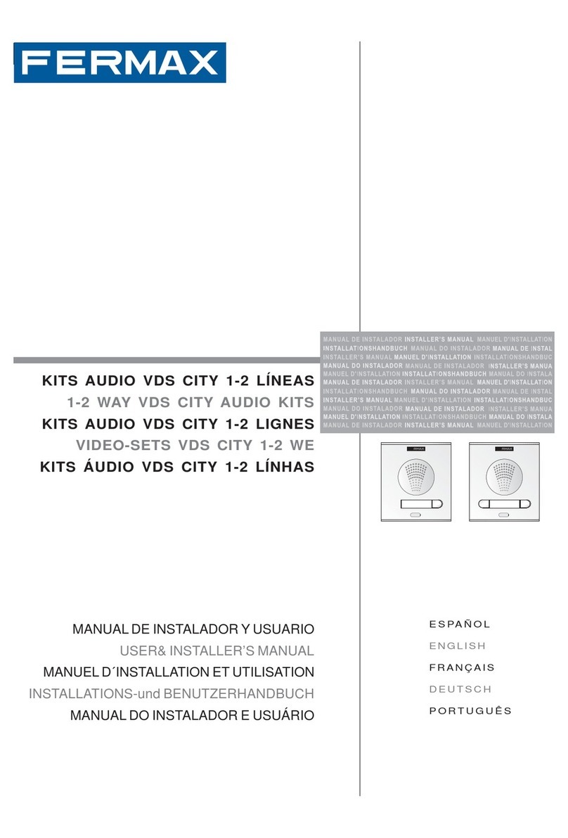 Fermax 1 WAY VDS CITY AUDIO KITS User& installer's manual